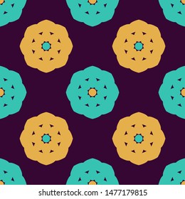 Seamless pattern with geometric shapes.