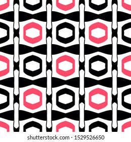 Seamless pattern with geometric shapes.