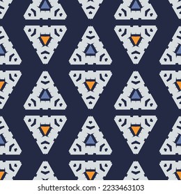 Seamless pattern with geometric shapes.