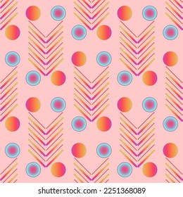 Seamless pattern with geometric shapes.