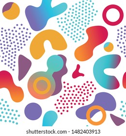 Seamless pattern of geometric shapes. Abstract colorful background for design.