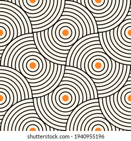 Seamless pattern with geometric shapes. Abstract background. Line art.  Boho wall decor. 