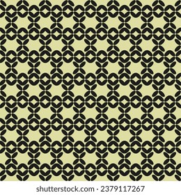 Seamless pattern with geometric shapes. Abstract retro ornament of ovals folded into simple shapes