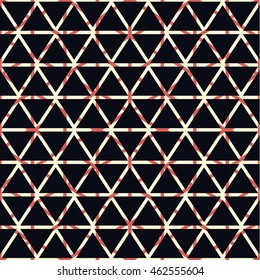 Seamless pattern of geometric shapes. Geometric abstract background with stripes and triangles.