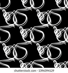 Seamless pattern with geometric shapes. abstraction. Black and white