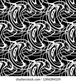 Seamless pattern with geometric shapes. abstraction. Black and white