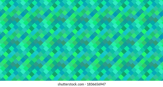 Seamless pattern of geometric shapes arranged diagonally and colored in different shades of blue.