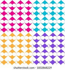 Seamless pattern with geometric shapes. Can be used for patchwork, fabric, print, wallpaper, gift wrapping, wrapping paper, web design and more. 