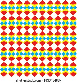 Seamless pattern with geometric shapes. Can be used for patchwork, fabric, print, wallpaper, gift wrapping, wrapping paper, web design and more. 