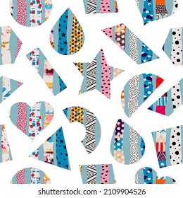 Seamless pattern with geometric shapes. Can be used on wrapping paper, fabric, backdrop for various images, etc.