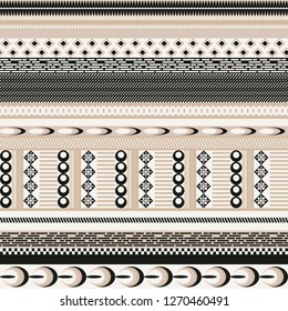 Seamless pattern with geometric shapes and cat eyes