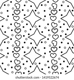 Seamless pattern of geometric shapes. Childhood pattern with simple geometric shapes. Background of the figures.