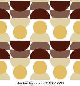 seamless pattern of geometric shapes circle semicircle