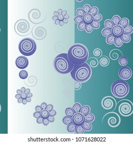 Seamless pattern of geometric shapes. Seamless colorful floral pattern flowers in abstract style. Seamless pattern with figures. Repetitive vector pattern. Free layout. Multicolor textile design.