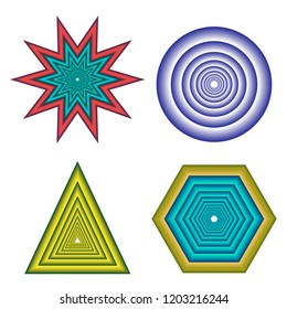 Seamless pattern with geometric shapes, colorful illustration, eps10