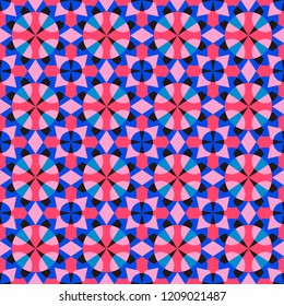 Seamless pattern with geometric shapes , colorful illustration