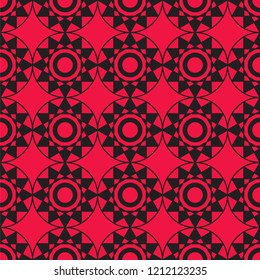 Seamless pattern with geometric shapes , colorful illustration