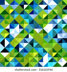 Patrón de formas geométricas sin foco. Fondo de mosaico colorido. Fondo vectorial geométrico. Patrón de triángulo colorido. 