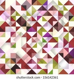 Seamless pattern of geometric shapes. Colorful mosaic backdrop. Geometric vector background. Colorful triangle pattern. 