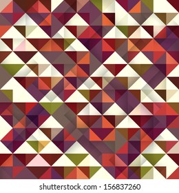 Seamless pattern of geometric shapes. Colorful mosaic backdrop. Geometric vector background. Colorful triangle pattern.  