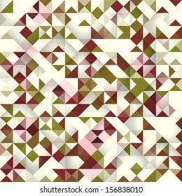 Seamless pattern of geometric shapes. Colorful mosaic backdrop. Geometric vector background. Colorful triangle pattern.  