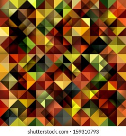 Seamless pattern of geometric shapes. Colorful mosaic backdrop. Geometric vector background. Colorful triangle pattern. 