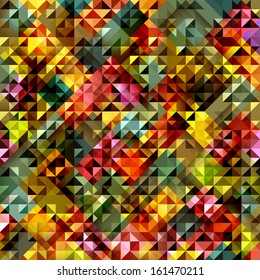 Patrón de formas geométricas sin foco. Fondo de mosaico colorido. Fondo vectorial geométrico. Patrón de triángulo colorido. 