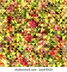 Seamless pattern of geometric shapes. Colorful mosaic backdrop. Geometric vector background. Colorful triangle pattern. 