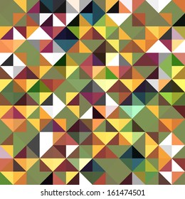 Seamless pattern of geometric shapes. Colorful mosaic backdrop. Geometric vector background. Colorful triangle pattern. 