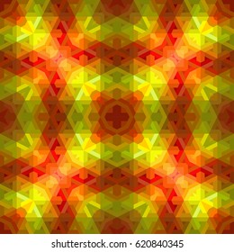 Seamless pattern of geometric shapes. Colorful mosaic backdrop.