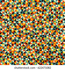 Patrón de formas geométricas sin foco. Fondo de mosaico colorido. Fondo vectorial geométrico. Patrón de triángulo colorido.