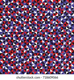 Nahtloses Muster geometrischer Formen. Farbige Mosaikhintergründe. Geometrischer Vektorhintergrund. Farbiges Dreiecksmuster. 