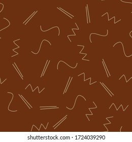 Nahtloses Muster mit geometrischen Formen. Design für den Druck auf Stoff. Ein seltsames Muster. Vektorgrafik.