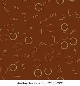 Seamless pattern with geometric shapes. Design for printing on fabric. A strange pattern. Vector illustration.