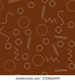 Seamless pattern with geometric shapes. Design for printing on fabric. A strange pattern. Vector illustration.