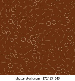 Seamless pattern with geometric shapes. Design for printing on fabric. A strange pattern. Vector illustration.