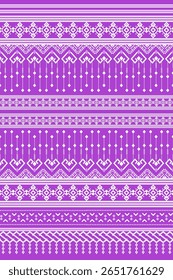 Seamless pattern with geometric shapes Design for fabric, carpet. Vector illustration. purple background Textile design.