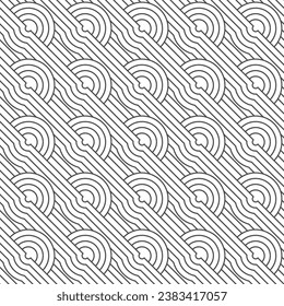 Seamless pattern of geometric shapes. Linear background template for wallpapers, covers, banners, screensavers and creative design