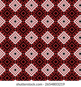 seamless pattern with geometric shapes modern red background decorative design print for fabric surface design packaging wrapping paper vector