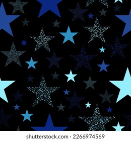 Seamless pattern with geometric shapes on a white and black background.  Gorgeous glittering seamless background with rainbow stars and blurs.