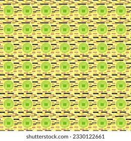 
patrón transparente de formas geométricas sobre un fondo amarillo, vector