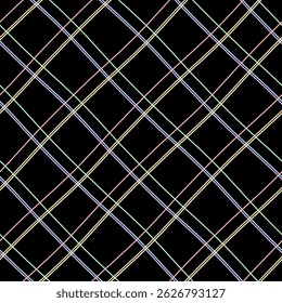 Seamless pattern, geometric shapes, pastel rainbow tones, welcome pride month, minimalist rainbow plaid pattern