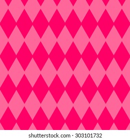 Seamless Pattern Of Geometric Shapes Rhombus As A Mosaic In Bright Pink Berry Color.