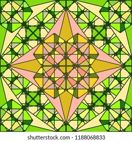 Seamless pattern of geometric shapes. Sacred geometry abstract symbols. Alchemy elements. Philosophy, religion motifs. Decorative background. Vector illustration.