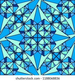 Seamless pattern of geometric shapes. Sacred geometry abstract symbols. Alchemy elements. Philosophy, religion motifs. Decorative background.