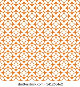 Seamless pattern with geometric shapes. Simple design. Seamless pattern in orange. Vector file has few layers for easy using.