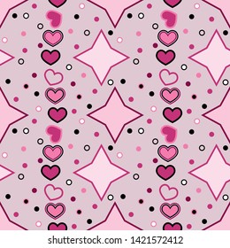Seamless pattern of geometric shapes. Pattern with simple geometric shapes. 