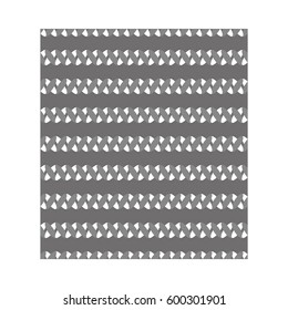 Seamless pattern with geometric shapes and symbols. Horizontal stripes with weaving. Vector texture or background pattern.