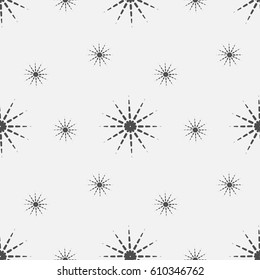 Seamless pattern with geometric shapes and symbols.  Vector texture or background pattern.