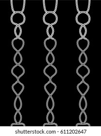 Seamless pattern with geometric shapes and symbols.  Vector texture or background pattern.